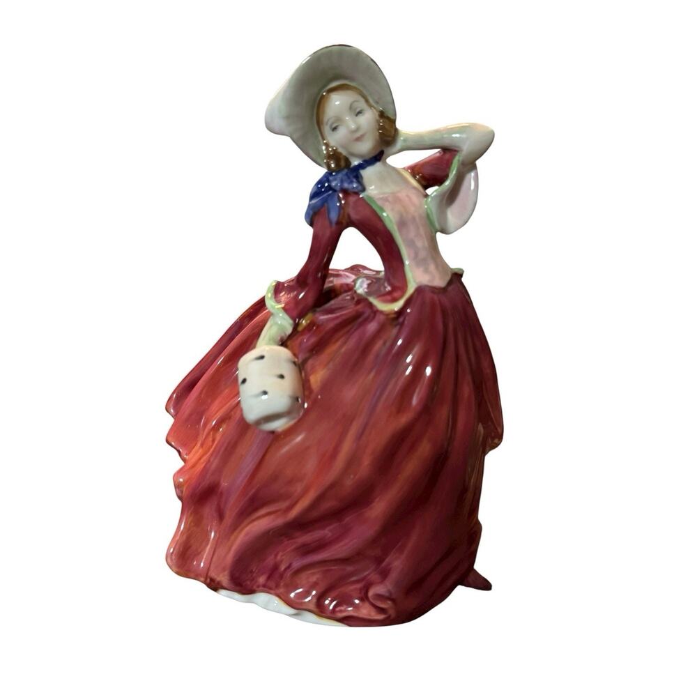 Royal Doulton HN1934 Autumn Breezes English Bone China Figurine 1939 Red Vintage